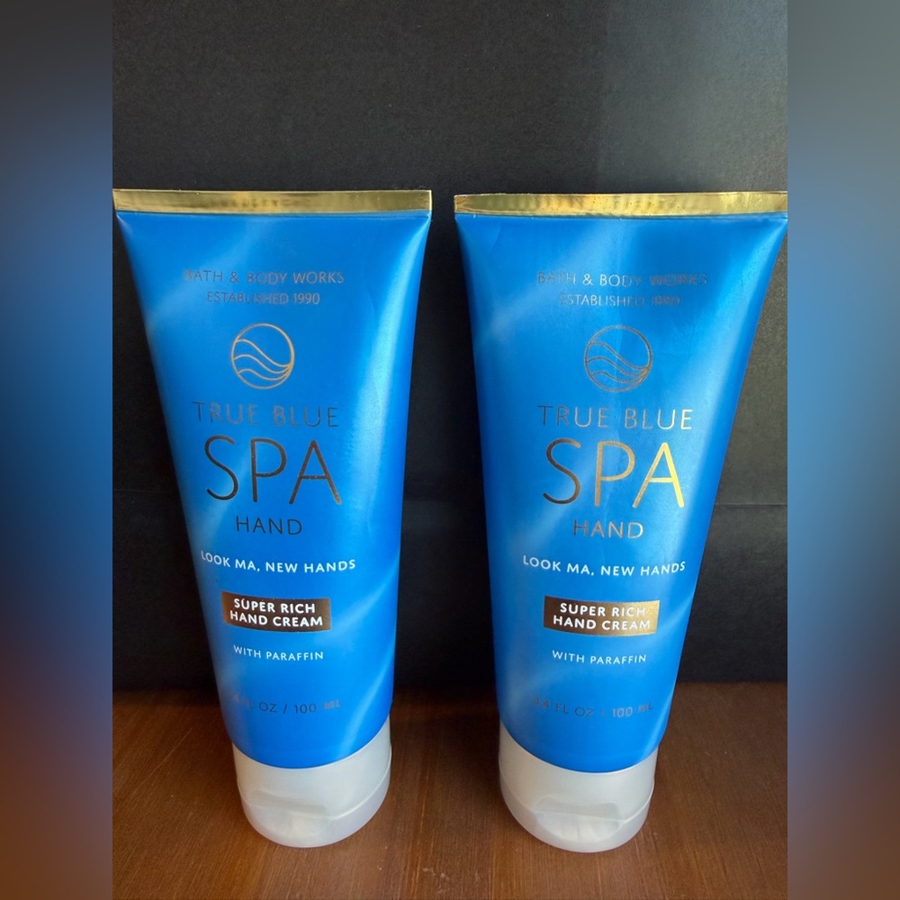 2 Bath & Body Works TRUE BLUE SPA Look Ma New Hands Super Rich Hand Cream 3.4 oz